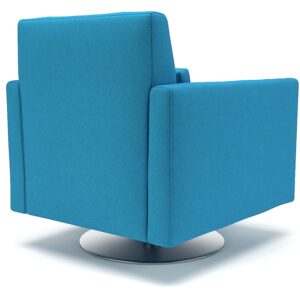 Roselle 90cm Wide Swivel Armchair in Camira Era Fabric - Image 4