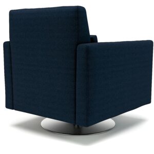Roselle 90cm Wide Swivel Armchair in Camira Era Fabric - Image 6