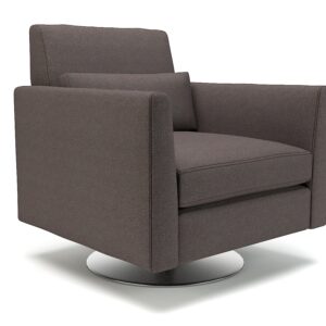 Roselle 90cm Wide Swivel Armchair in Camira Era Fabric - Image 7