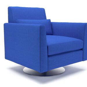 Roselle 90cm Wide Swivel Armchair in Camira Era Fabric - Image 9