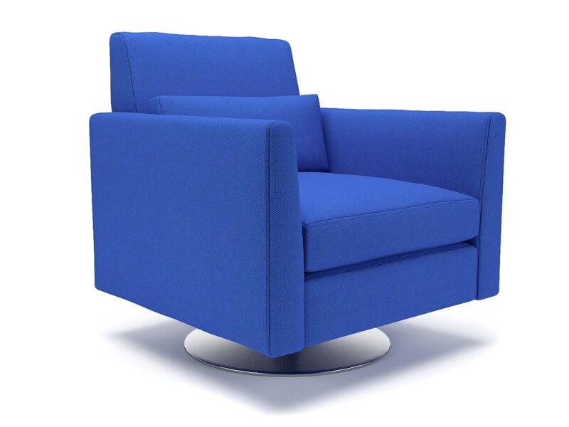 Roselle 90cm Wide Swivel Armchair in Camira Era Fabric - Image 9