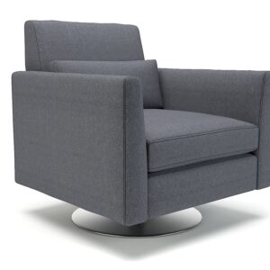 Roselle 90cm Wide Swivel Armchair in Camira Era Fabric - Image 13