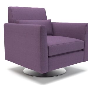Roselle 90cm Wide Swivel Armchair in Camira Era Fabric - Image 15