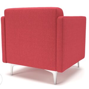 Napa Slim Arm 75cm Wide Armchair in Camira Era Fabric - Image 9