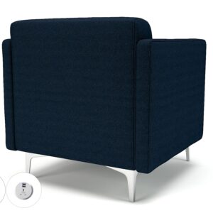 Napa Slim Arm 75cm Wide Armchair in Camira Era Fabric with Socket - Image 27