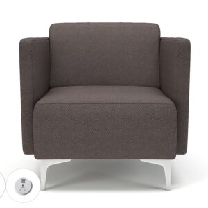 Napa Slim Arm 75cm Wide Armchair in Camira Era Fabric with Socket - Image 41