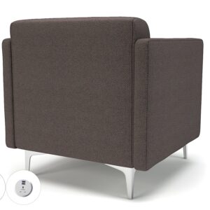 Napa Slim Arm 75cm Wide Armchair in Camira Era Fabric with Socket - Image 42