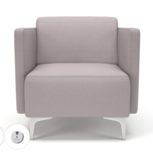 Napa Slim Arm 75cm Wide Armchair in Warwick Dolly Fabric with Socket - Image 44