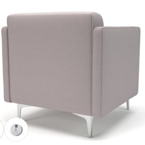 Napa Slim Arm 75cm Wide Armchair in Warwick Dolly Fabric with Socket - Image 48