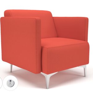 Napa Slim Arm 75cm Wide Armchair in Warwick Dolly Fabric with Socket - Image 49