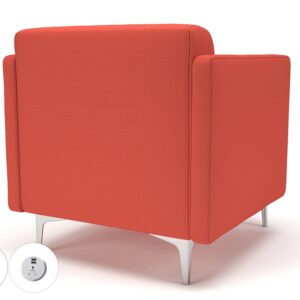 Napa Slim Arm 75cm Wide Armchair in Warwick Dolly Fabric with Socket - Image 51