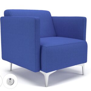 Napa Slim Arm 75cm Wide Armchair in Camira Era Fabric with Socket - Image 49