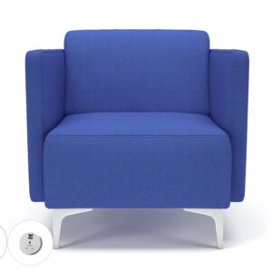Napa Slim Arm 75cm Wide Armchair in Camira Era Fabric with Socket - Image 53
