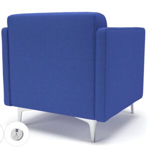 Napa Slim Arm 75cm Wide Armchair in Camira Era Fabric with Socket - Image 54