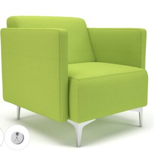 Napa Slim Arm 75cm Wide Armchair in Camira Era Fabric with Socket - Image 64