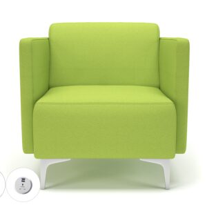 Napa Slim Arm 75cm Wide Armchair in Camira Era Fabric with Socket - Image 65