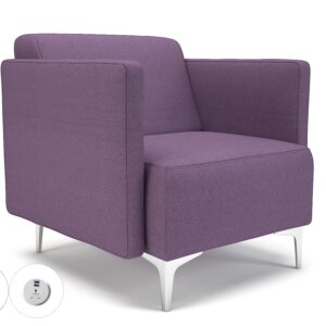 Napa Slim Arm 75cm Wide Armchair in Camira Era Fabric with Socket - Image 88