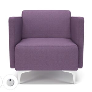 Napa Slim Arm 75cm Wide Armchair in Camira Era Fabric with Socket - Image 89