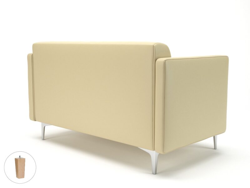 Napa Slim Arm 125cm Wide Sofa in Cristina Marrone Ultima Faux Leather - Image 48