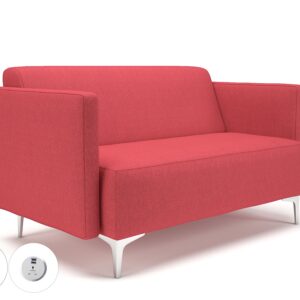 Napa Slim Arm 125cm Wide Sofa in Camira Era Fabric with Socket