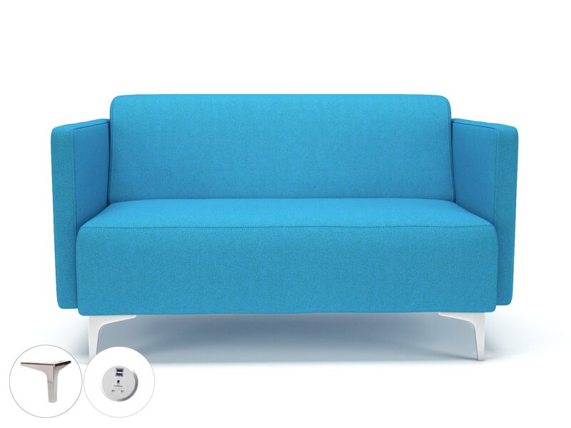 Napa Slim Arm 125cm Wide Sofa in Camira Era Fabric with Socket - Image 14