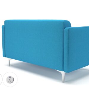 Napa Slim Arm 125cm Wide Sofa in Camira Era Fabric with Socket - Image 18