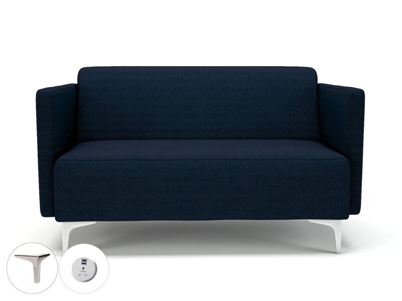 Napa Slim Arm 125cm Wide Sofa in Camira Era Fabric with Socket - Image 26