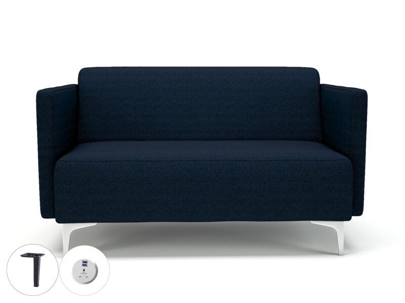 Napa Slim Arm 125cm Wide Sofa in Camira Era Fabric with Socket - Image 29