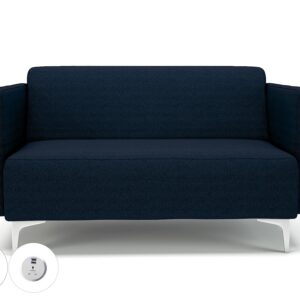 Napa Slim Arm 125cm Wide Sofa in Camira Era Fabric with Socket - Image 32