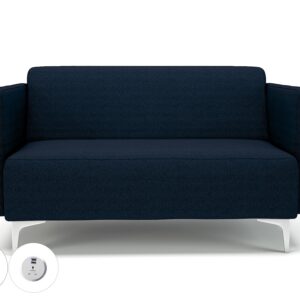 Napa Slim Arm 125cm Wide Sofa in Camira Era Fabric with Socket - Image 35
