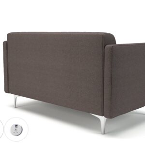 Napa Slim Arm 125cm Wide Sofa in Camira Era Fabric with Socket - Image 39