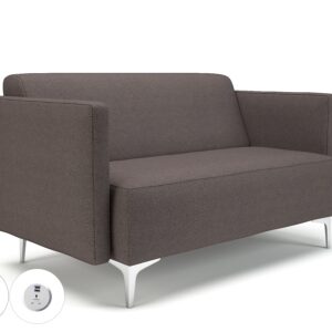 Napa Slim Arm 125cm Wide Sofa in Camira Era Fabric with Socket - Image 40