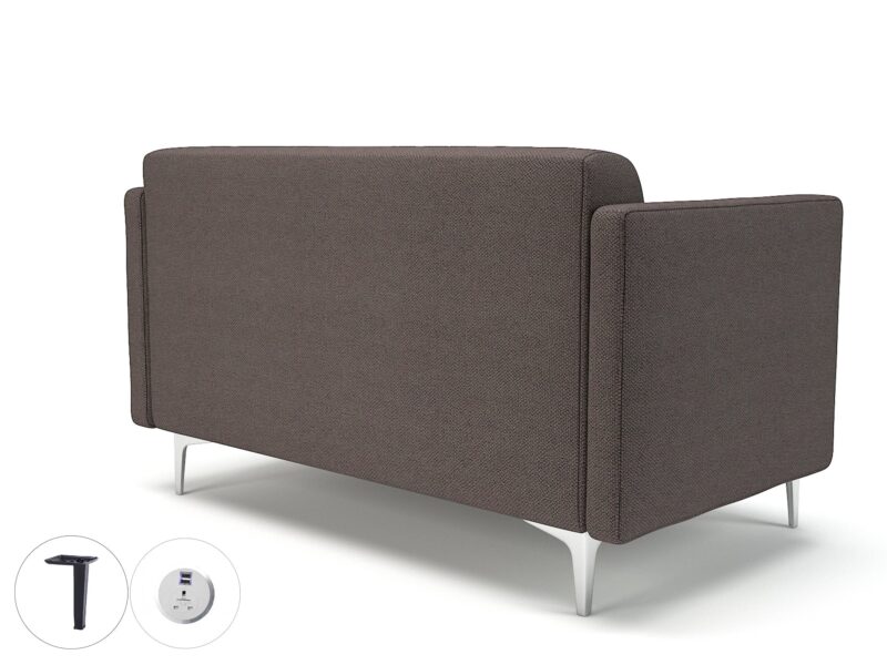 Napa Slim Arm 125cm Wide Sofa in Camira Era Fabric with Socket - Image 42