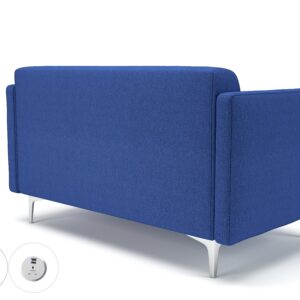 Napa Slim Arm 125cm Wide Sofa in Camira Era Fabric with Socket - Image 51