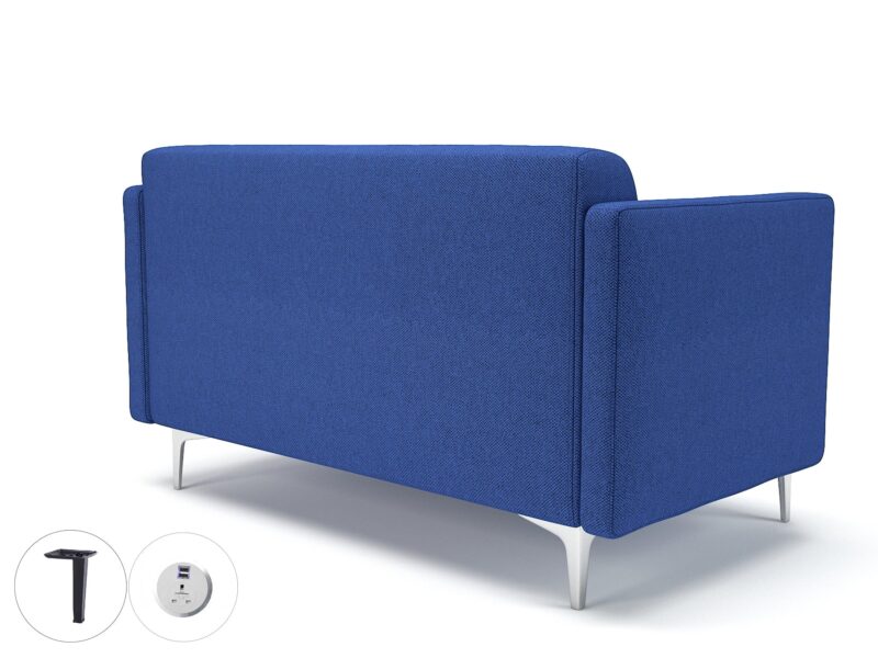 Napa Slim Arm 125cm Wide Sofa in Camira Era Fabric with Socket - Image 54