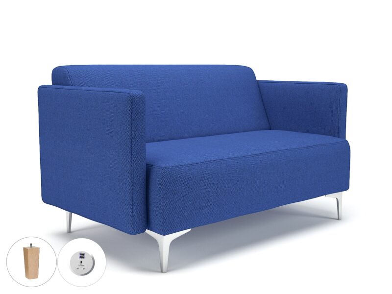 Napa Slim Arm 125cm Wide Sofa in Camira Era Fabric with Socket - Image 58