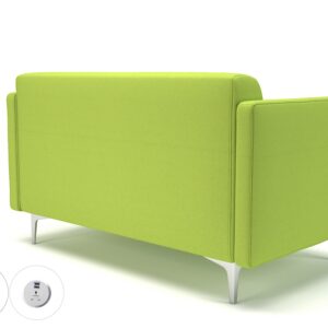 Napa Slim Arm 125cm Wide Sofa in Camira Era Fabric with Socket - Image 63