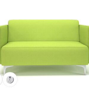 Napa Slim Arm 125cm Wide Sofa in Camira Era Fabric with Socket - Image 65
