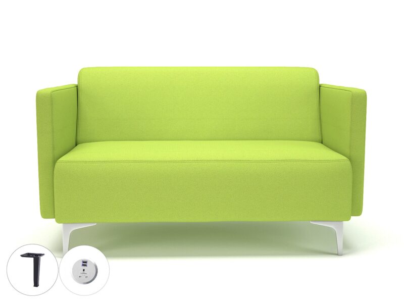 Napa Slim Arm 125cm Wide Sofa in Camira Era Fabric with Socket - Image 65