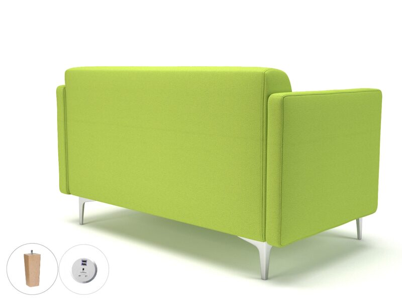 Napa Slim Arm 125cm Wide Sofa in Camira Era Fabric with Socket - Image 72