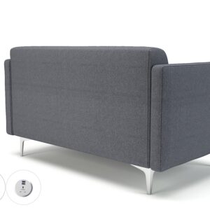 Napa Slim Arm 125cm Wide Sofa in Camira Era Fabric with Socket - Image 81
