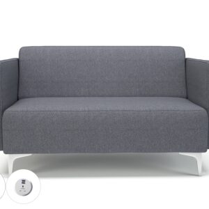 Napa Slim Arm 125cm Wide Sofa in Camira Era Fabric with Socket - Image 83