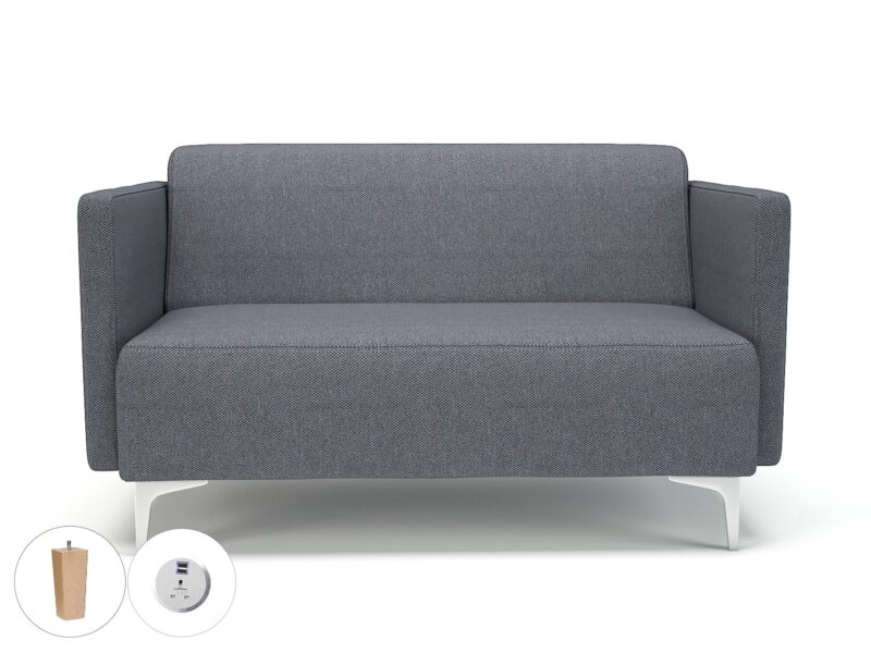 Napa Slim Arm 125cm Wide Sofa in Camira Era Fabric with Socket - Image 83