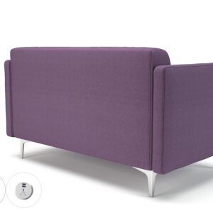 Napa Slim Arm 125cm Wide Sofa in Camira Era Fabric with Socket - Image 90