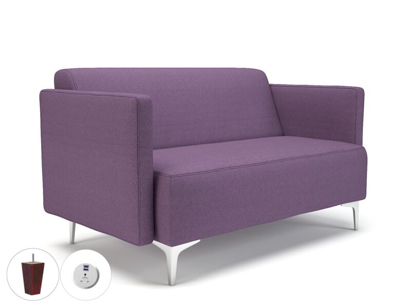 Napa Slim Arm 125cm Wide Sofa in Camira Era Fabric with Socket - Image 91