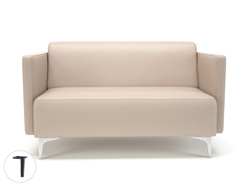 Napa Slim Arm 125cm Wide Sofa in Cristina Marrone Ultima Faux Leather - Image 65