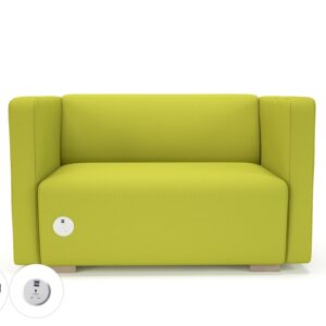 Carmel 130cm Wide Sofa in Warwick Dolly Fabric with Socket - Image 2