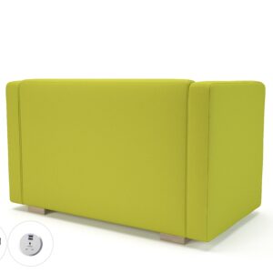 Carmel 130cm Wide Sofa in Warwick Dolly Fabric with Socket - Image 3