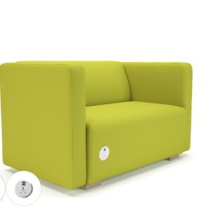 Carmel 130cm Wide Sofa in Warwick Dolly Fabric with Socket - Image 7