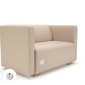 Carmel 130cm Wide Sofa in Cristina Marrone Ultima Faux Leather with Socket - Image 40